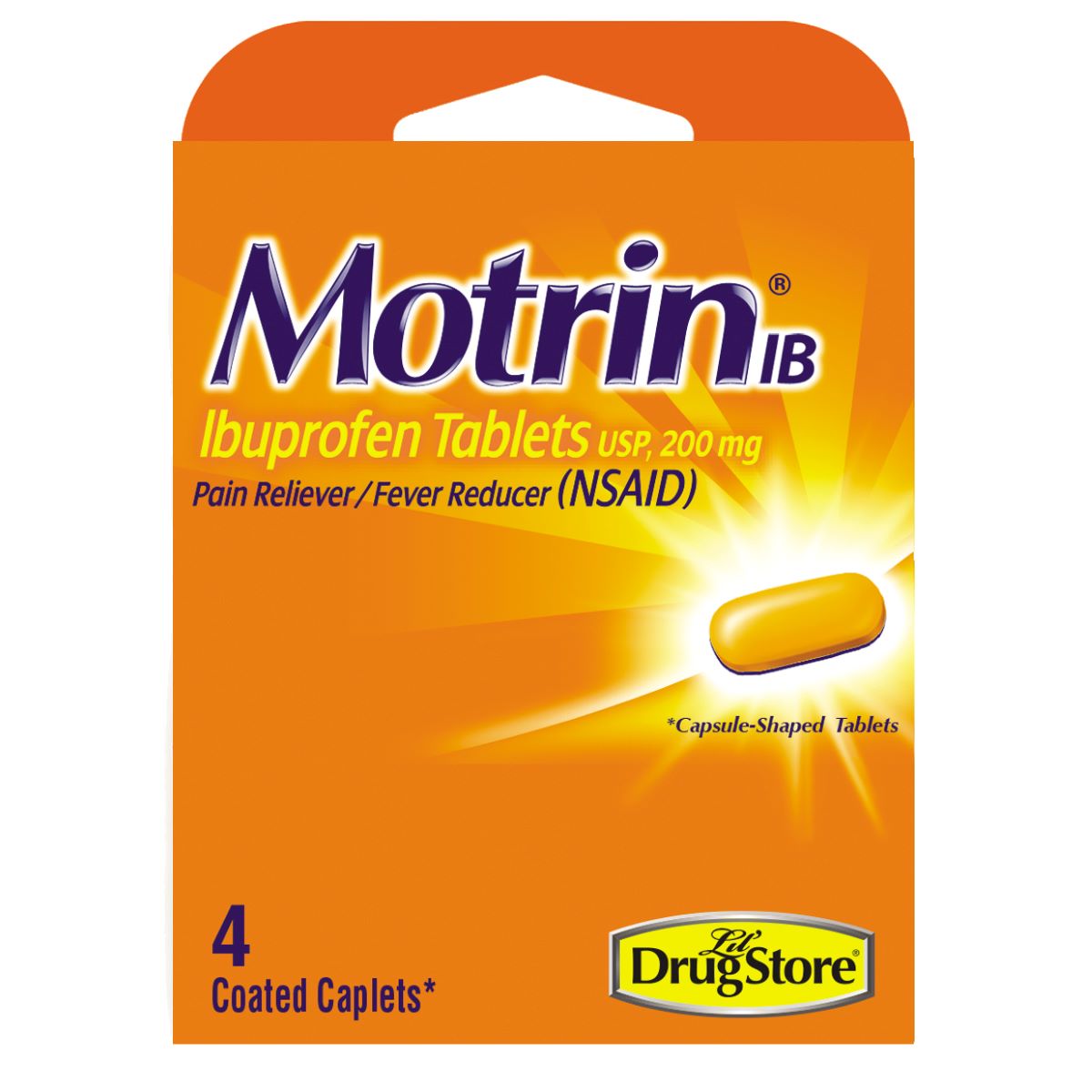 Motrin - Pack with 4 Coated Caplets (sold in packs of 6) – vwgolfgrips.com