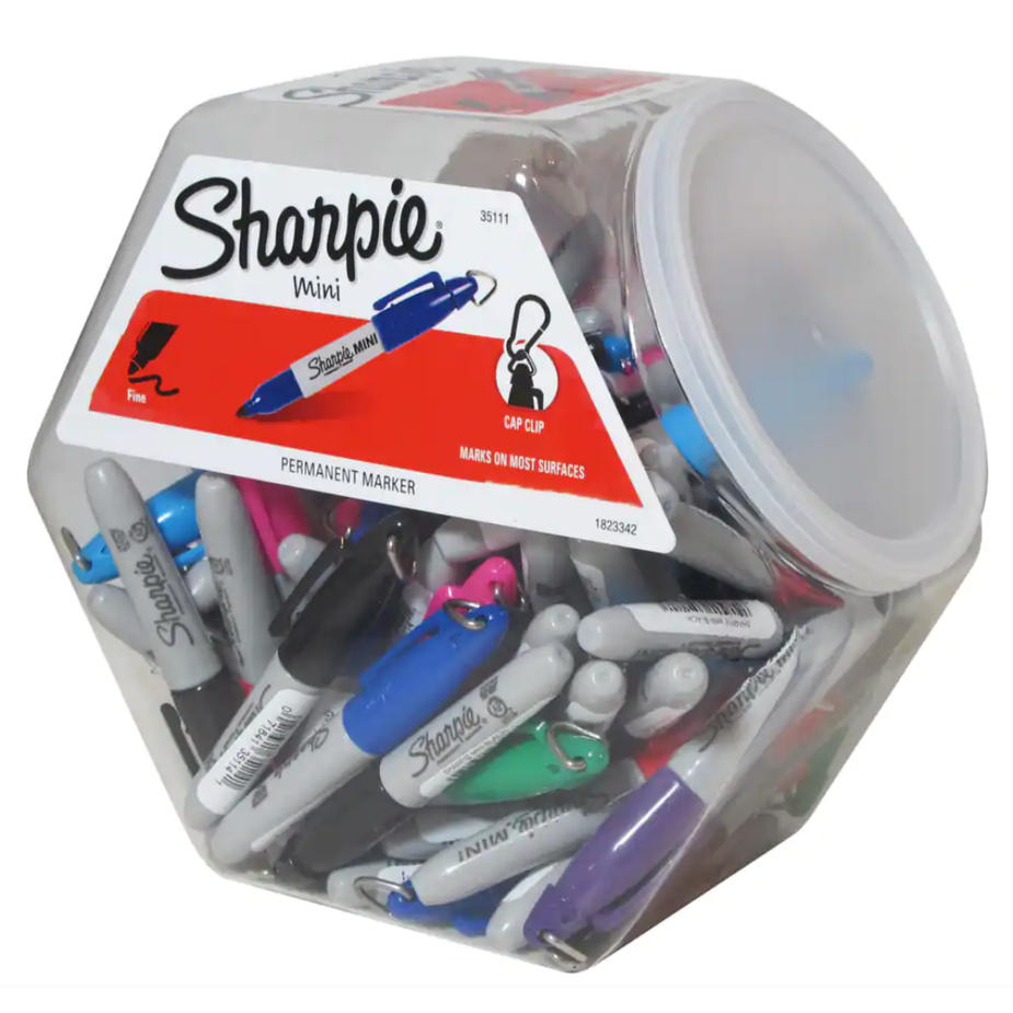 Mini Sharpie Bucket 72 pieces - Assorted Colors – vwgolfgrips.com